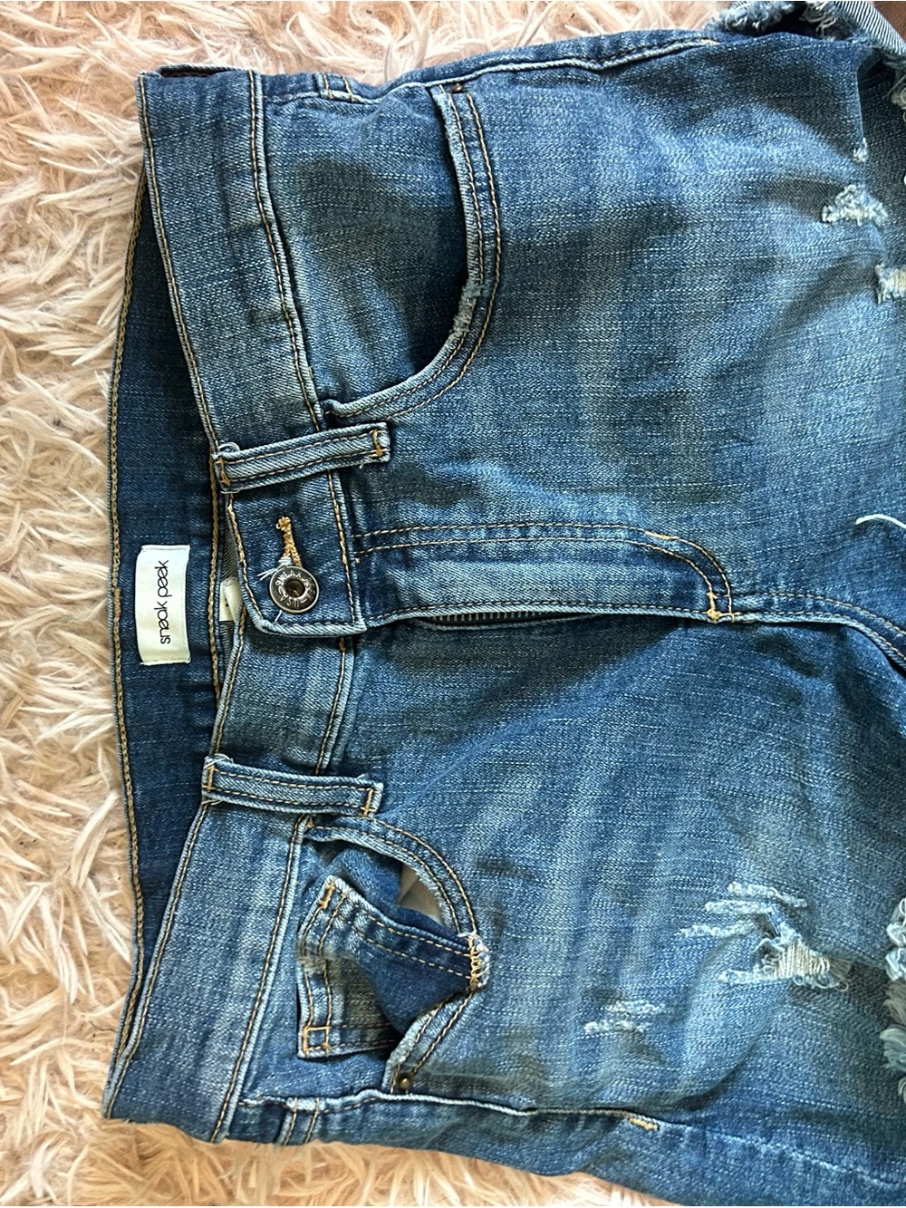 Women’s Distressed Blue Denim Jeans